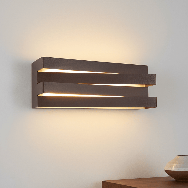 Linear Tiered LED Wall Sconce - Modern Geometric Accent Light - Lighting > Wall Lights > Wall Sconces > Diffused Light Wall Sconces | Zaevia