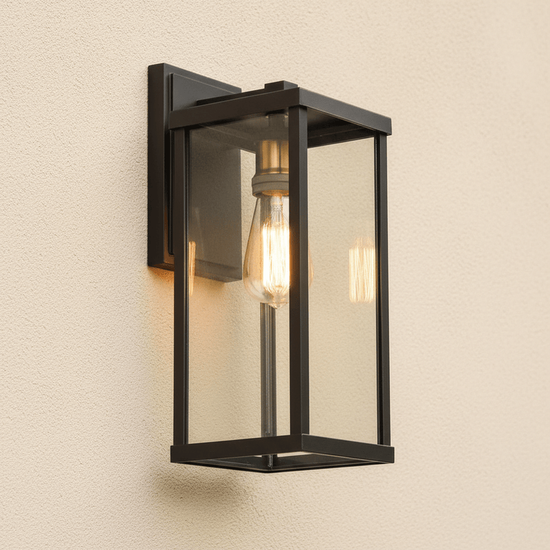 Zaevia Liora Modern Farmhouse Outdoor Wall Lantern - | Zaevia