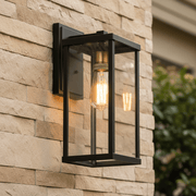 Zaevia Liora Modern Farmhouse Outdoor Wall Lantern - | Zaevia