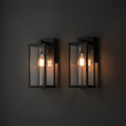 Zaevia Liora Modern Farmhouse Outdoor Wall Lantern - | Zaevia
