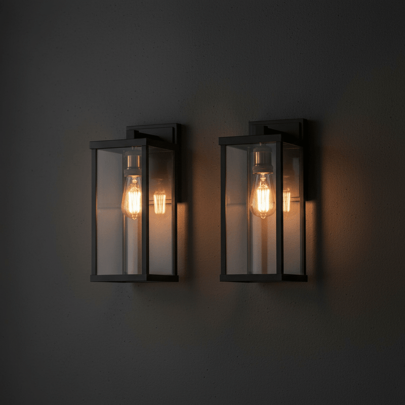 Zaevia Liora Modern Farmhouse Outdoor Wall Lantern - | Zaevia