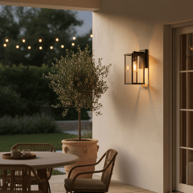 Zaevia Liora Modern Farmhouse Outdoor Wall Lantern - | Zaevia