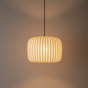 Zaevia Liora Japandi Ribbed Fabric Pendant Light - Pendant Light | Zaevia