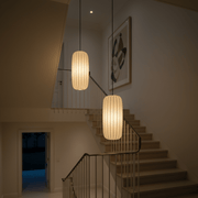 Zaevia Liora Japandi Ribbed Fabric Pendant Light - Pendant Light | Zaevia
