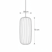 Zaevia Liora Japandi Ribbed Fabric Pendant Light - Pendant Light | Zaevia