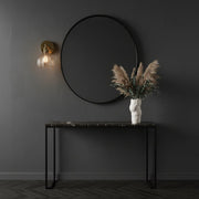 Zaevia Loras Ribbed Glass Flower Sconce: Brass Tulip Wall Lamp - Wall Light | Zaevia