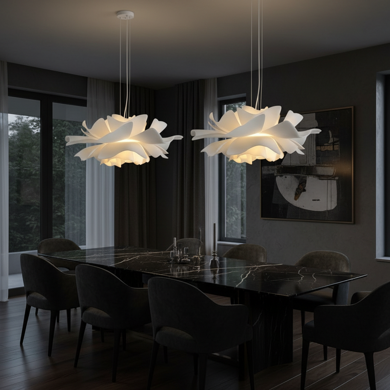 Hana Layered Lotus Pendant Light