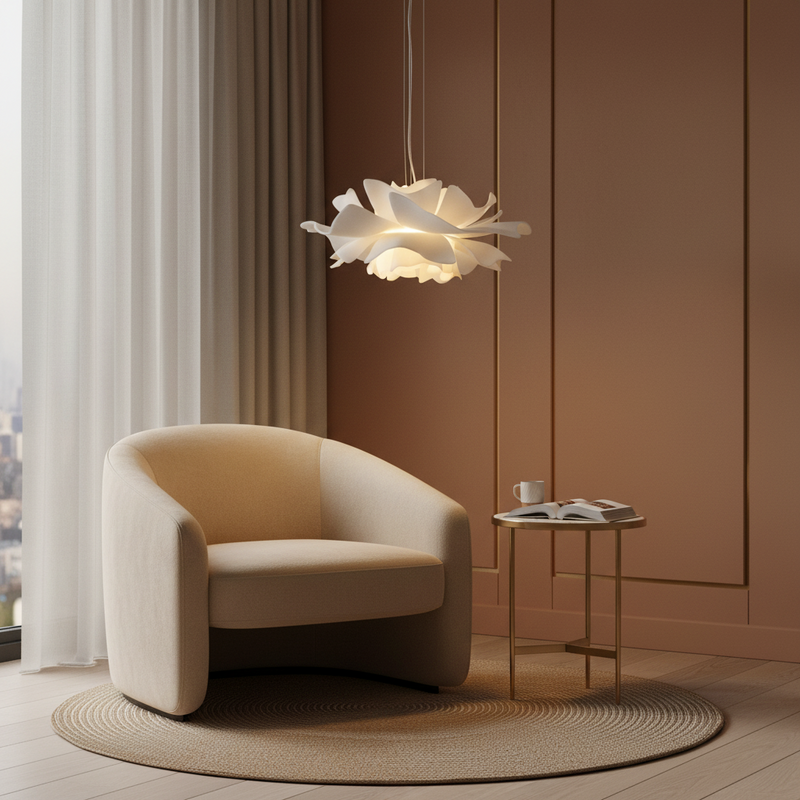 Hana Layered Lotus Pendant Light