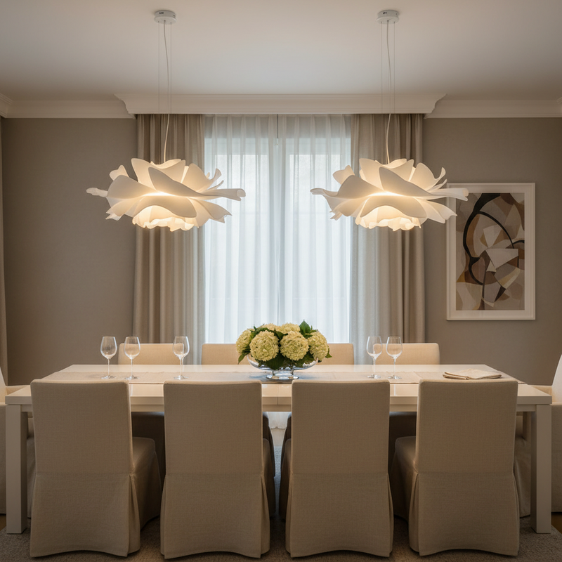 Hana Layered Lotus Pendant Light