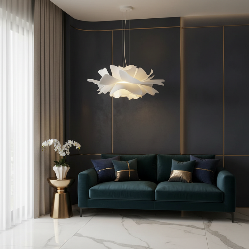 Hana Layered Lotus Pendant Light