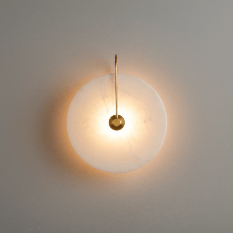 Luna Alabaster Disc Wall Sconce - Wall Light | Zaevia