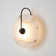 Luna Alabaster Disc Wall Sconce - Wall Light | Zaevia