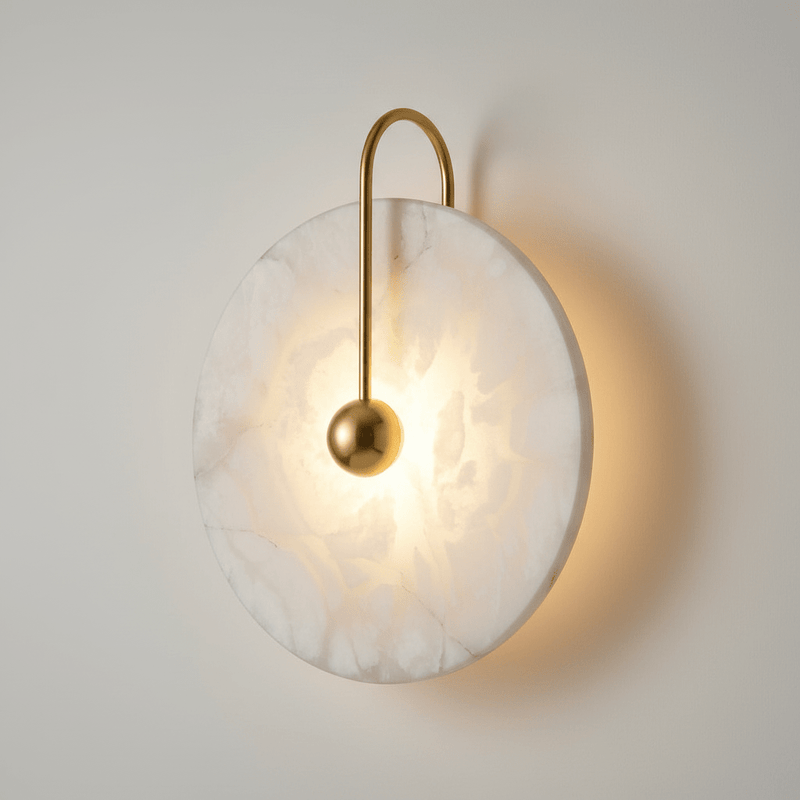 Luna Alabaster Disc Wall Sconce - Wall Light | Zaevia