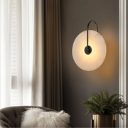 Luna Alabaster Disc Wall Sconce - Wall Light | Zaevia