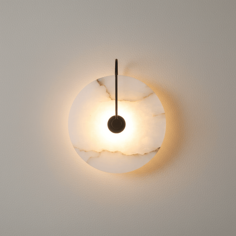 Luna Alabaster Disc Wall Sconce - Wall Light | Zaevia