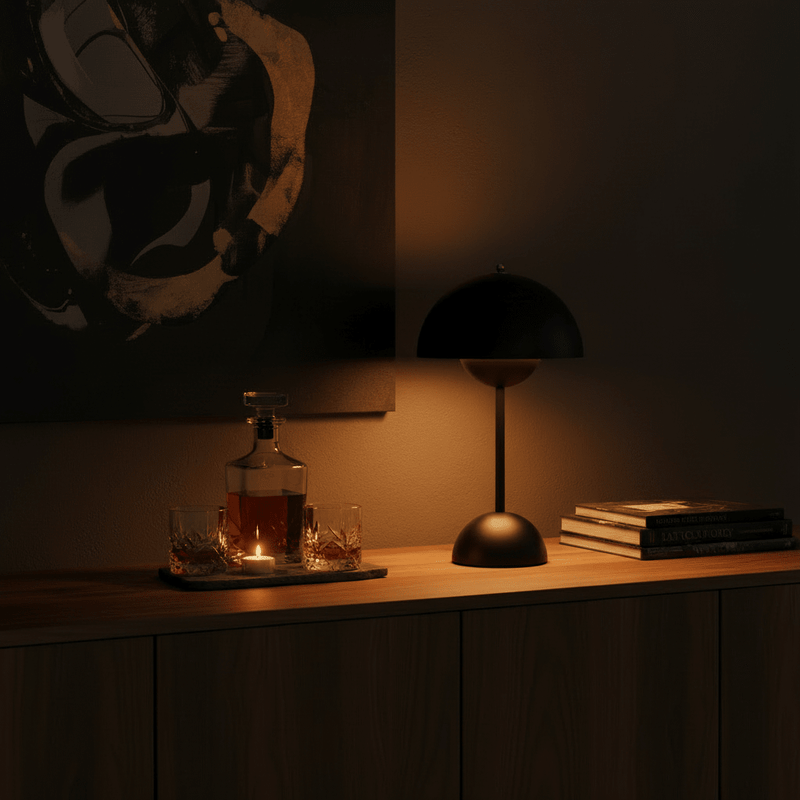 Zaevia Luna Cordless Mushroom Lamp - Table Lamp | Zaevia