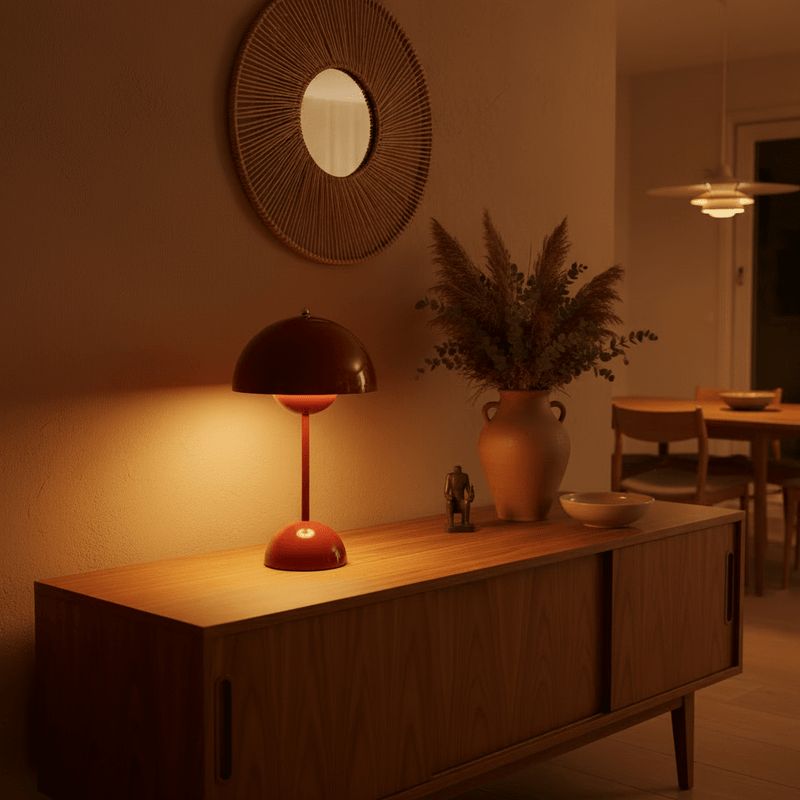 Zaevia Luna Cordless Mushroom Lamp - Table Lamp | Zaevia