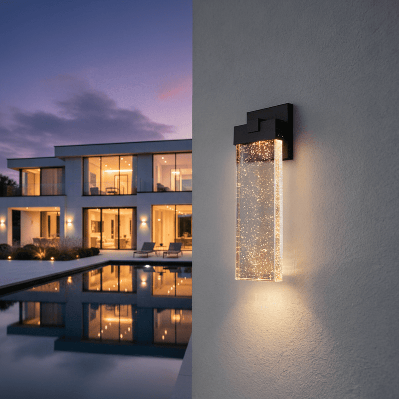 Zaevia Luxury Bubble Crystal Outdoor Wall Sconce - Wall Light | Zaevia