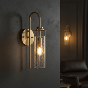 Lyra Arch Crackled Glass Wall Sconce - Lighting > Wall Lights > Wall Sconces > Diffused Light Wall Sconces | Zaevia