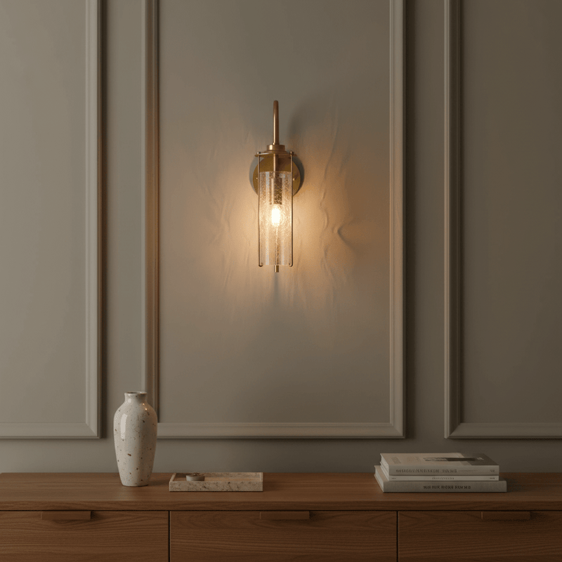 Lyra Arch Crackled Glass Wall Sconce - Lighting > Wall Lights > Wall Sconces > Diffused Light Wall Sconces | Zaevia