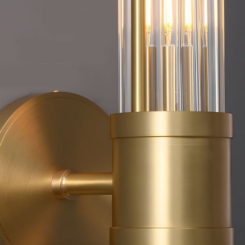 Zaevia Lyra Modern Fluted Glass Wall Sconce - Lighting > Wall Lights > Wall Sconces > Up & Down Wall Sconces | Zaevia