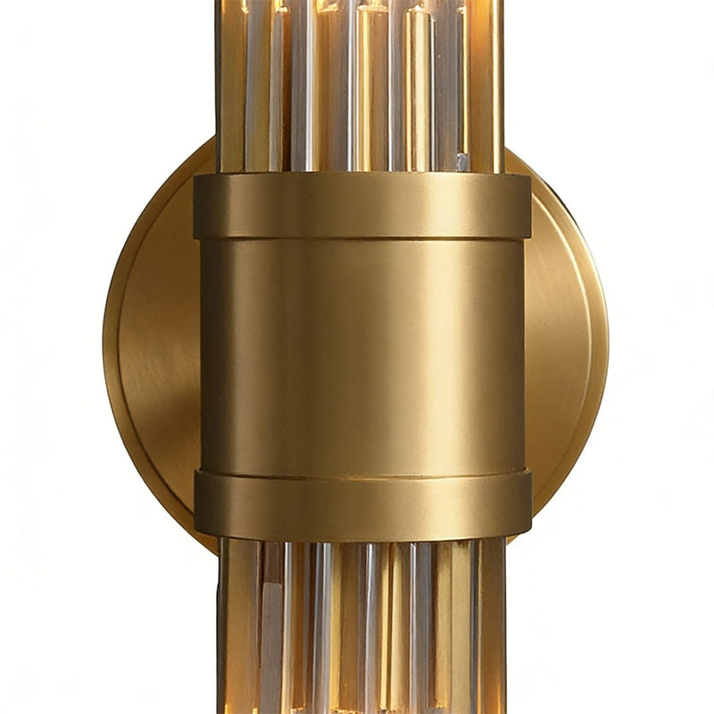 Zaevia Lyra Modern Fluted Glass Wall Sconce - Lighting > Wall Lights > Wall Sconces > Up & Down Wall Sconces | Zaevia