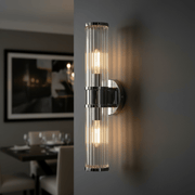 Zaevia Lyra Modern Fluted Glass Wall Sconce - Lighting > Wall Lights > Wall Sconces > Up & Down Wall Sconces | Zaevia