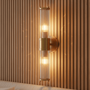 Zaevia Lyra Modern Fluted Glass Wall Sconce - Lighting > Wall Lights > Wall Sconces > Up & Down Wall Sconces | Zaevia