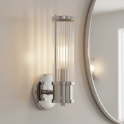 Zaevia Lyra Modern Fluted Glass Wall Sconce - Lighting > Wall Lights > Wall Sconces > Up & Down Wall Sconces | Zaevia
