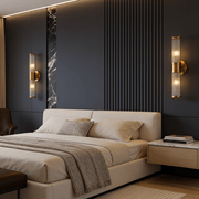 Zaevia Lyra Modern Fluted Glass Wall Sconce - Lighting > Wall Lights > Wall Sconces > Up & Down Wall Sconces | Zaevia