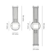 Zaevia Lyra Modern Fluted Glass Wall Sconce - Lighting > Wall Lights > Wall Sconces > Up & Down Wall Sconces | Zaevia