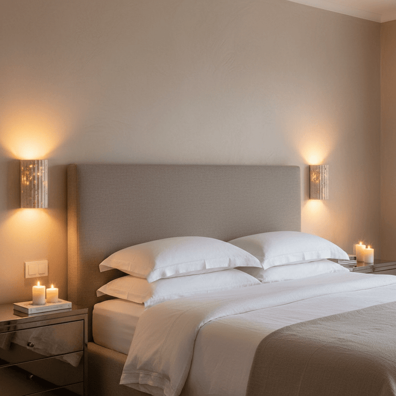 Lyra Fluted Travertine Wall Sconce