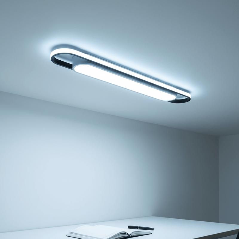 Minimalist Capsule LED Ceiling Light with Halo Backlight - Ceiling Light | Zaevia