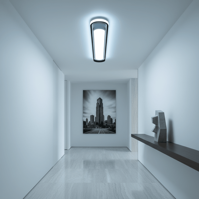 Minimalist Capsule LED Ceiling Light with Halo Backlight - Ceiling Light | Zaevia