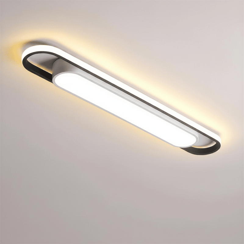 Minimalist Capsule LED Ceiling Light with Halo Backlight - Ceiling Light | Zaevia