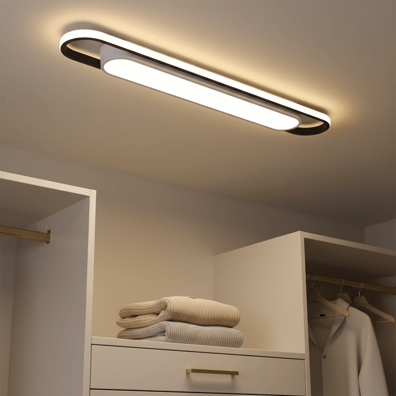 Minimalist Capsule LED Ceiling Light with Halo Backlight - Ceiling Light | Zaevia