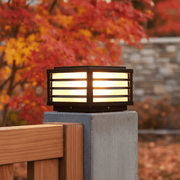 Modern Louvered Square Pillar Light - Pathway Light | Zaevia