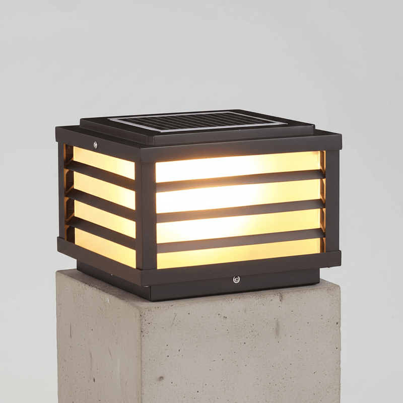 Modern Louvered Square Pillar Light - Pathway Light | Zaevia