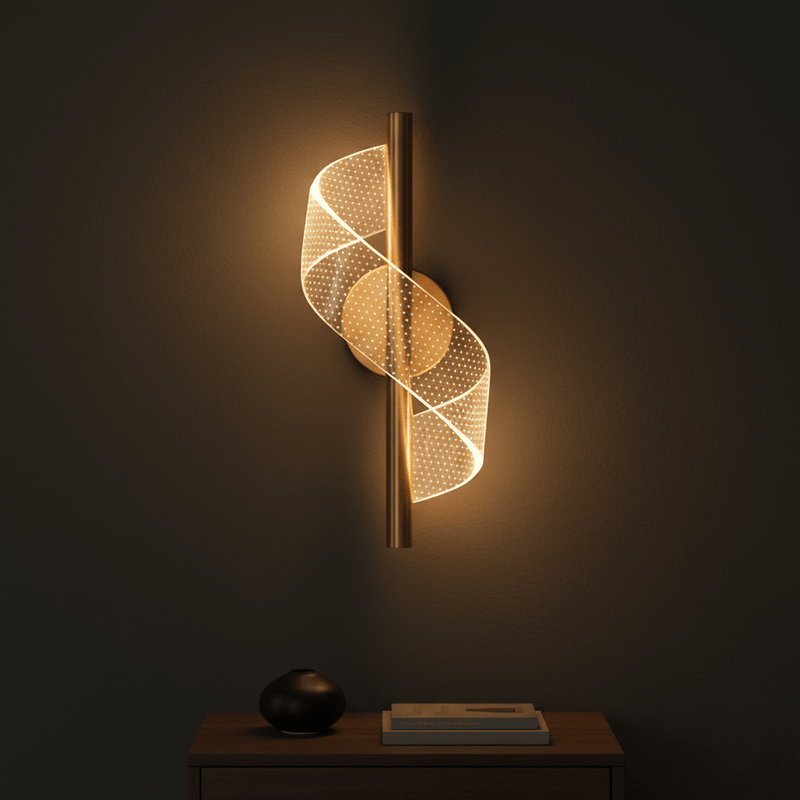 Modern Spiral Wave Wall Sconce - Wall Light | Zaevia