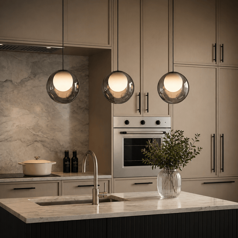 Nebula Smoked Glass Orb Pendant Light - Lighting > Ceiling Lights > Pendant Lighting > Mini Pendants | Zaevia