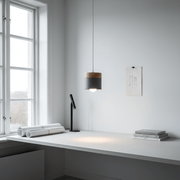 Nordic Wood & Metal Cylinder Pendant Light - Pendant Light | Zaevia