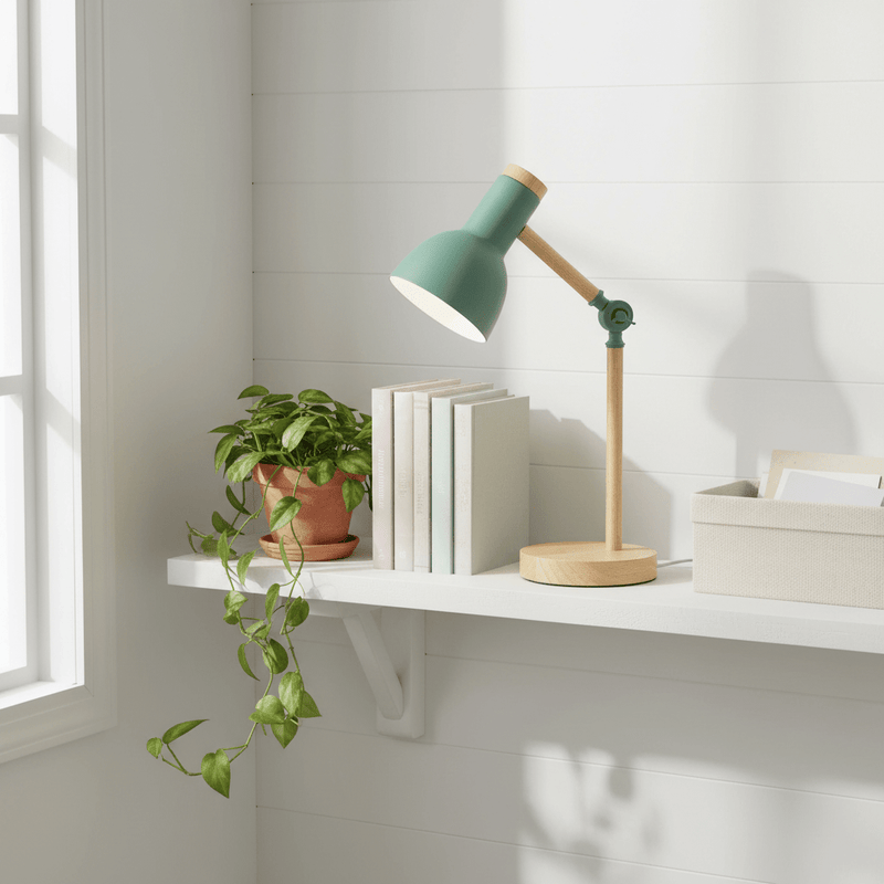 Zaevia Nordic Wooden LED Desk Lamp - Table Lamp | Zaevia