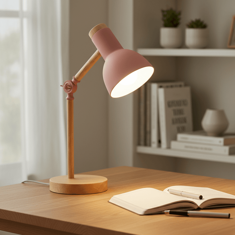 Zaevia Nordic Wooden LED Desk Lamp - Table Lamp | Zaevia