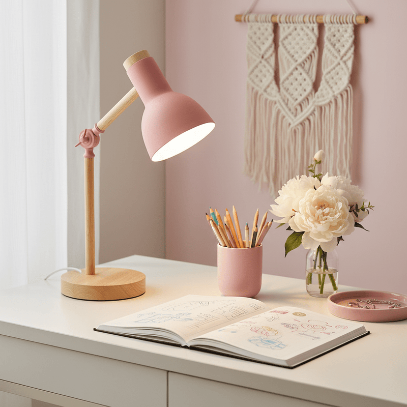 Zaevia Nordic Wooden LED Desk Lamp - Table Lamp | Zaevia