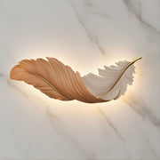 Zaevia Sculptural Feather Wall Light USB Rechargeable LED Art Deco Decorative Sconce - wall light | Zaevia