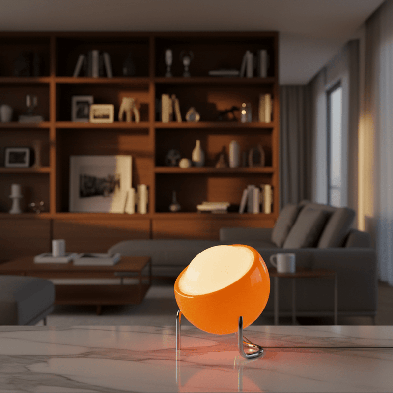 Zaevia Orbit: Mid - Century Orb Table Lamp - Table Lamp | Zaevia