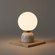 Zaevia Orb: Minimalist Marble Table Lamp - Table Lamp | Zaevia