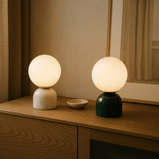 Zaevia Orb: Minimalist Marble Table Lamp - Table Lamp | Zaevia