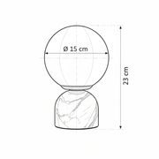 Zaevia Orb: Minimalist Marble Table Lamp - Table Lamp | Zaevia