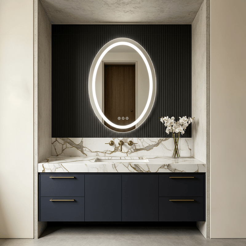 Ovale Backlit LED Oval Vanity Mirror - Lighting > Wall Lights > Bathroom Vanity Lights > Vanity Light Bar | Zaevia